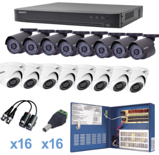 Kit de CCTV completo de 2 Megapixeles 16 Camaras
